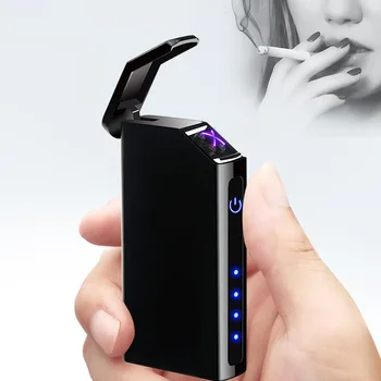 

Double Arc Induction Lighter Plasma USB Changing Windproof Flameless Electric Lighters Electronic Cigar Cigarette Lighter Pulsed