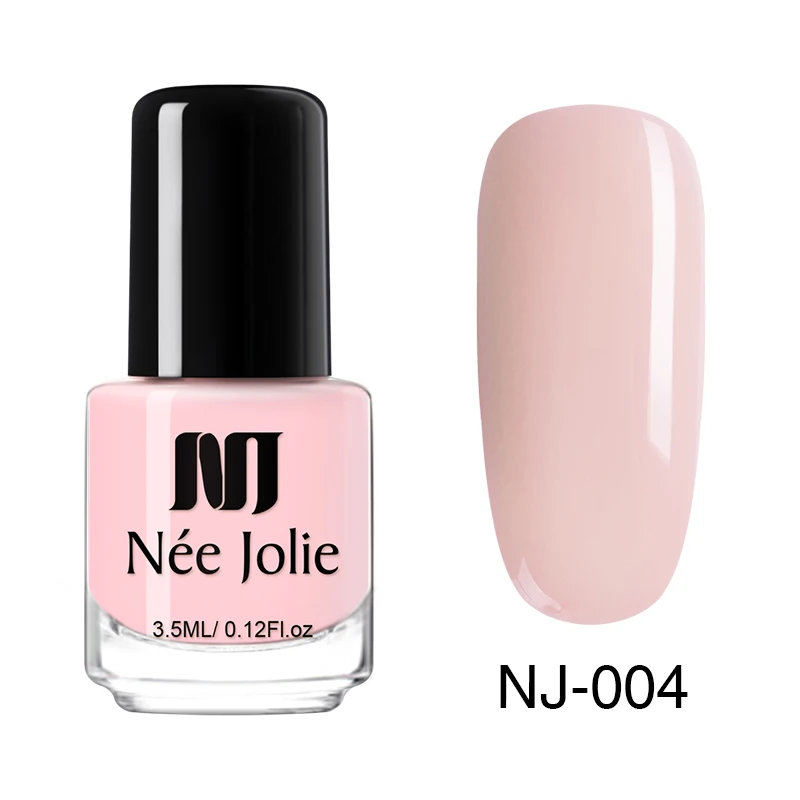 Лак для ногтей NEE JOLIE Pink Series, быстросохнущий, 3,5 мл, 7,5 мл, голографический матовый блеск, зеркальный эффект, лак для ногтей, 18 цветов - Цвет: 3.5ml  Pure-04