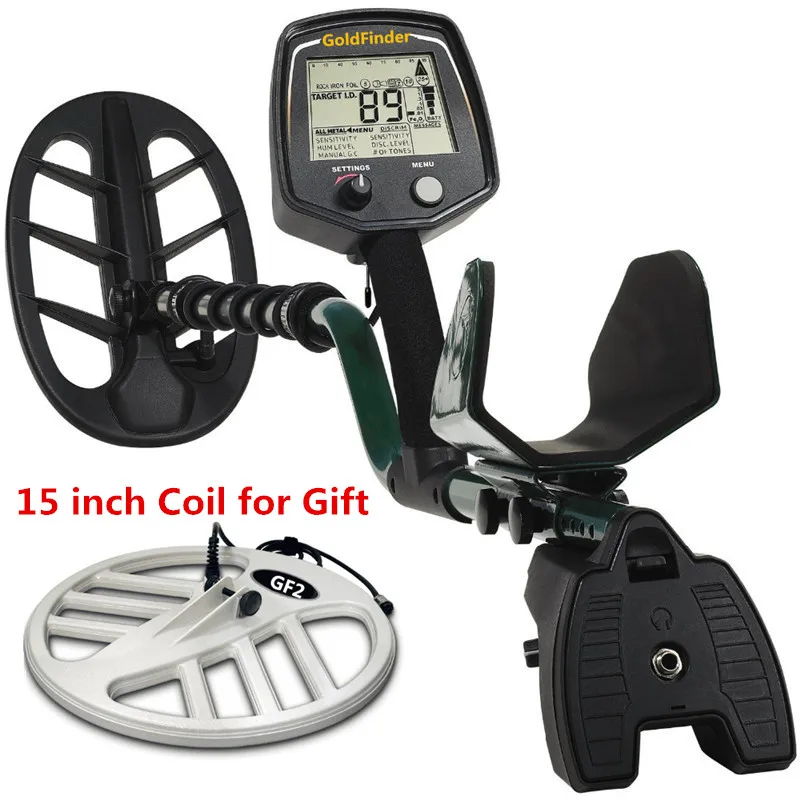 

Ultra Sensitivity Metal Detector Gold Bug Underground Ground Treasure Metal Silver Coin Detector GF2 with Headphone and two coil