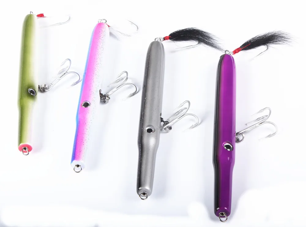 4PC Mizugiwa Jigging Saltwater Fishing Lure GT Wood Pencil Popper