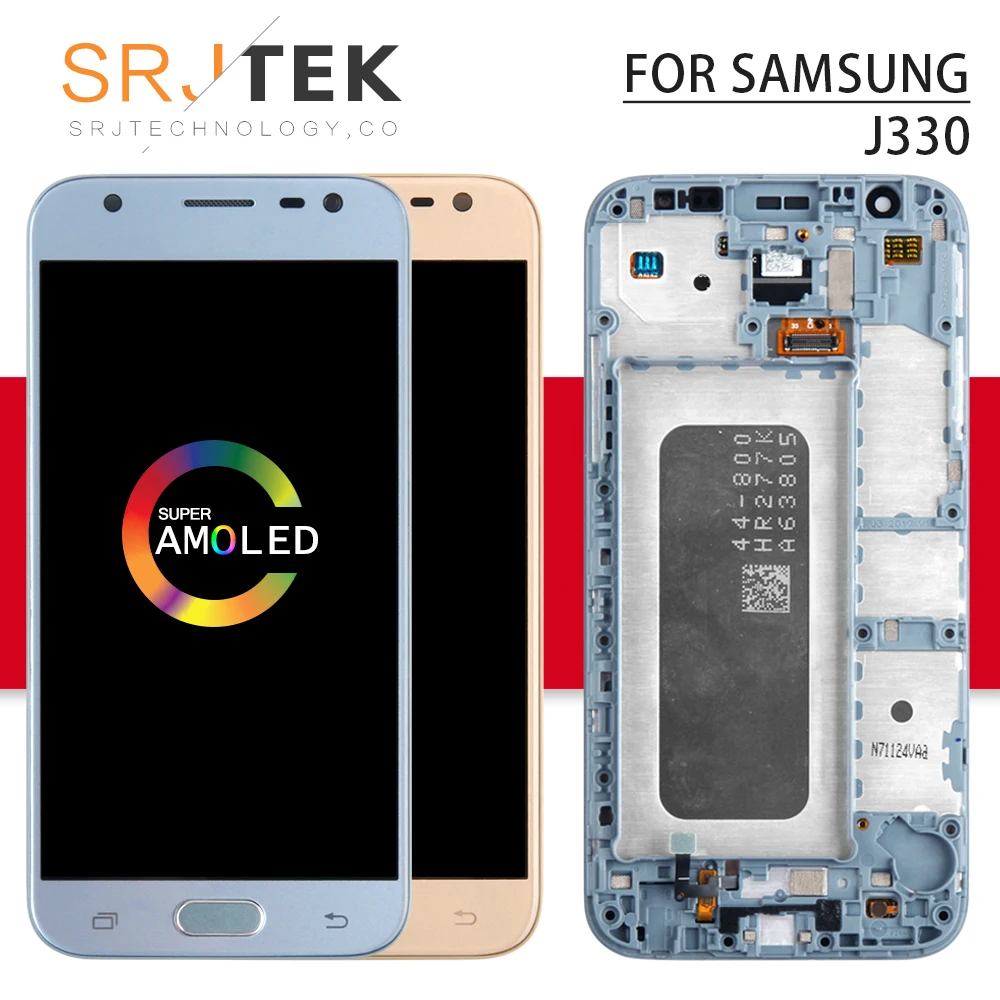 

2PCS/LOT AMOLED J330 For Samsung J3 2017 Display Glass J330F LCD Touch Digitizer For Galaxy For Samsung J3 Pro LCD Frame Screen