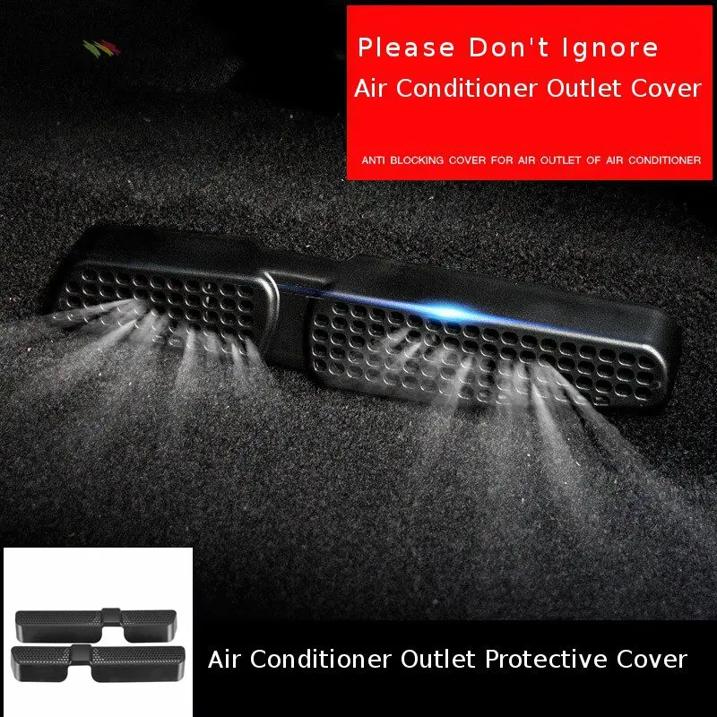 

2PCS Car Seat Air Conditioning Vent Cover Frame Interior Air Outlet Protective Dust Cover for VW Tiguan Mk2 Allspace 2016 2017
