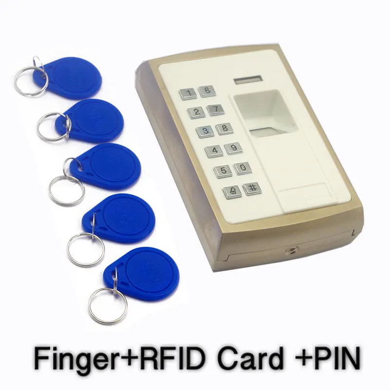 Металлический корпус Открытый палец доступа Управление отпечатков пальцев дверь устройства доступа Биометрические регистрация