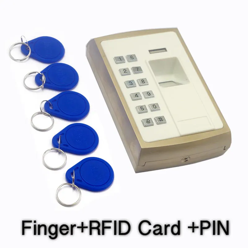 Metallic Casing Outdoor Thumb Access Control Fingerprint Door Access Device Biometric Register Keypad RFID Reader 1000Users