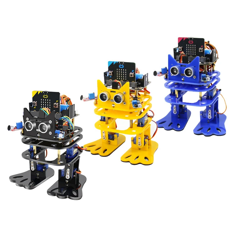 Elecrow Micro Bit Programmable Dancing Diy Robot Bipedal Humanoid Servo Robots Micro Bit Programming Learning Kit For Children Integrated Circuits Aliexpress