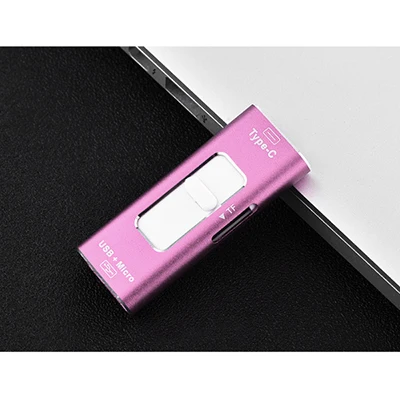 pink Утхай C04 Тип Закрытая акционерная Компания C& Micro USB и USB 3 в 1 USB OTG кард-ридер высокоскоростной Универсальный OTG TF/SD для Android и ПК, удлинитель-переходник - Цвет: pink
