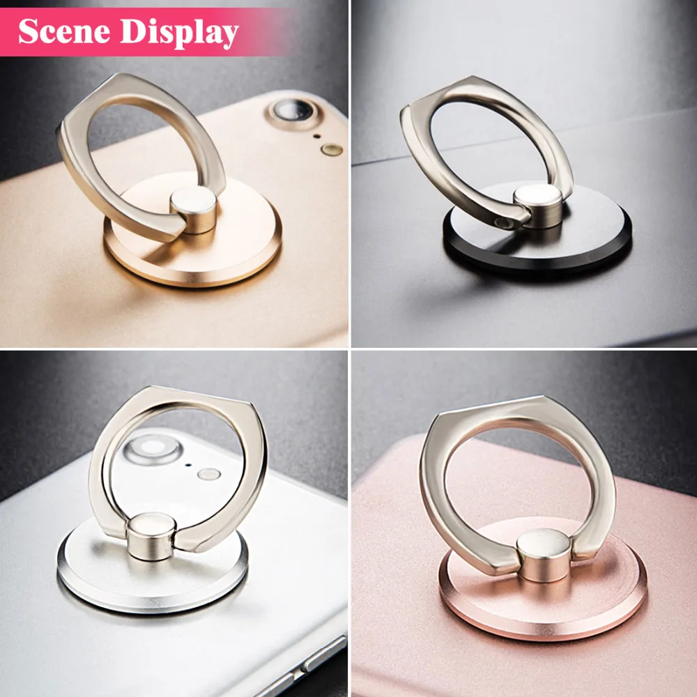 elenxs Creative 360 Degree Circle Holder Finger Ring Mobile Phone Smartphone Stand Holder For iPhone Samsung HUAWEI Smart Phones