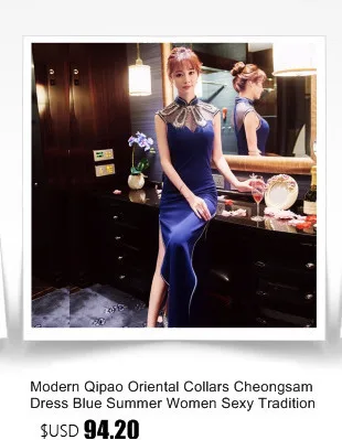 Fashion Sexy Hollow Lace Modern Cheongsam Chinese Evening Dress Summer ...