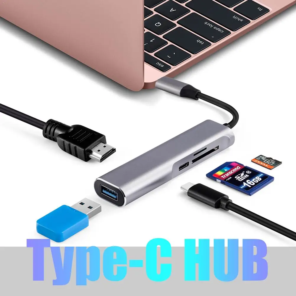 

Type-C Hub Docking Station SD/TF Card Reader Multi-Function Type C USB to USB 3.0 HDMI 4K Switch Cable for Mac book Pro Nintendo