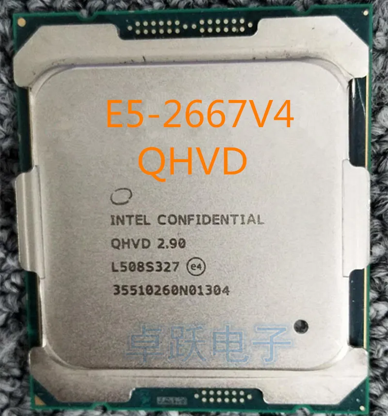 Оригинальный процессор Intel Xeon ES E5 2667 V4 QHVD 2 90 ГГц 8 ядер 20 м Вт бесплатная