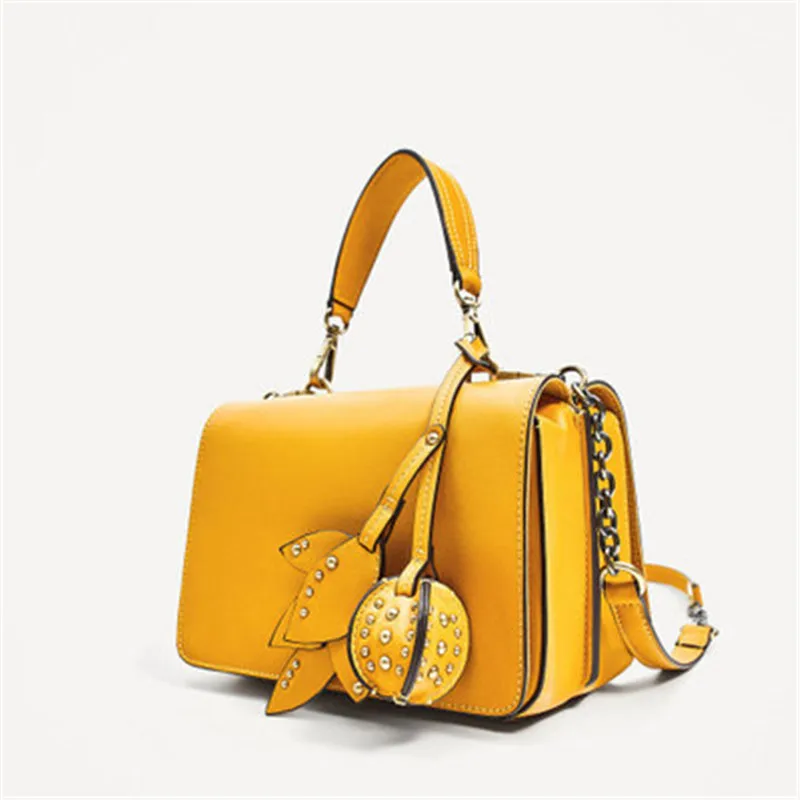 

Women's bag new female wild chain bag shoulder diagonal package mini decorative details leaf lady bag women