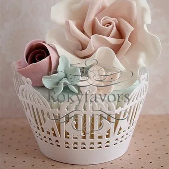 

Free Shipping 300PCS Love Bird Cage Cupcake Wrapper Party DIY Cupcake Wrapper Table Setting Gifts Birthday Party Cupcake Favors