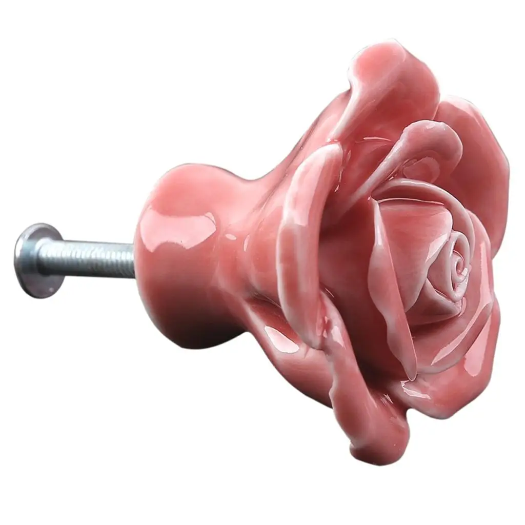 

CLOS 8 x Poignee Bouton Rose decoration porte meuble tiroir
