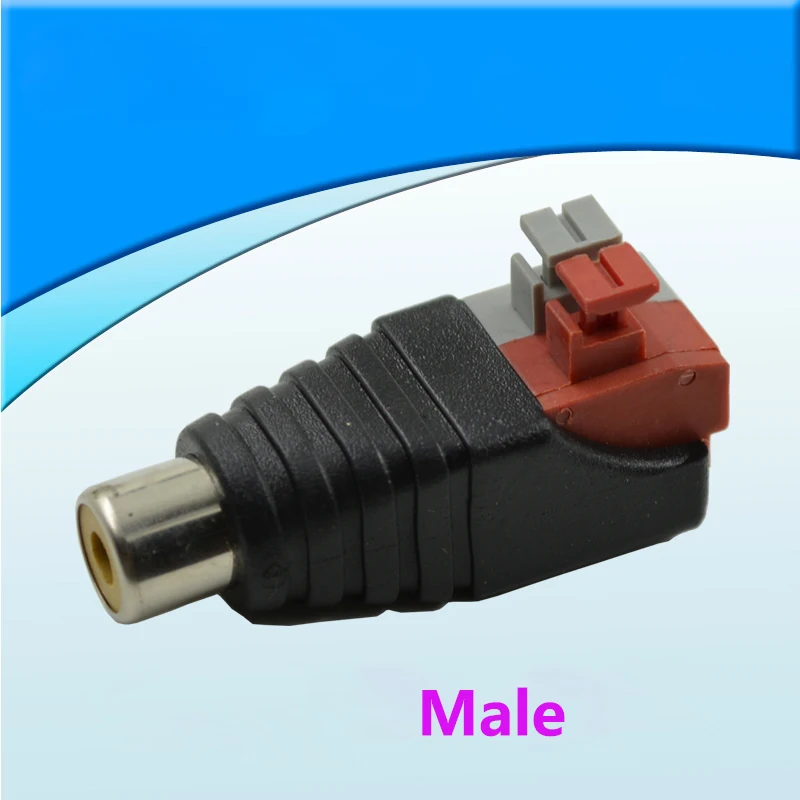 

New!Monitoring Joints RCA/AV Connector Male,Push-type Lotus Plug Male For Monitor Accessories 10pcs