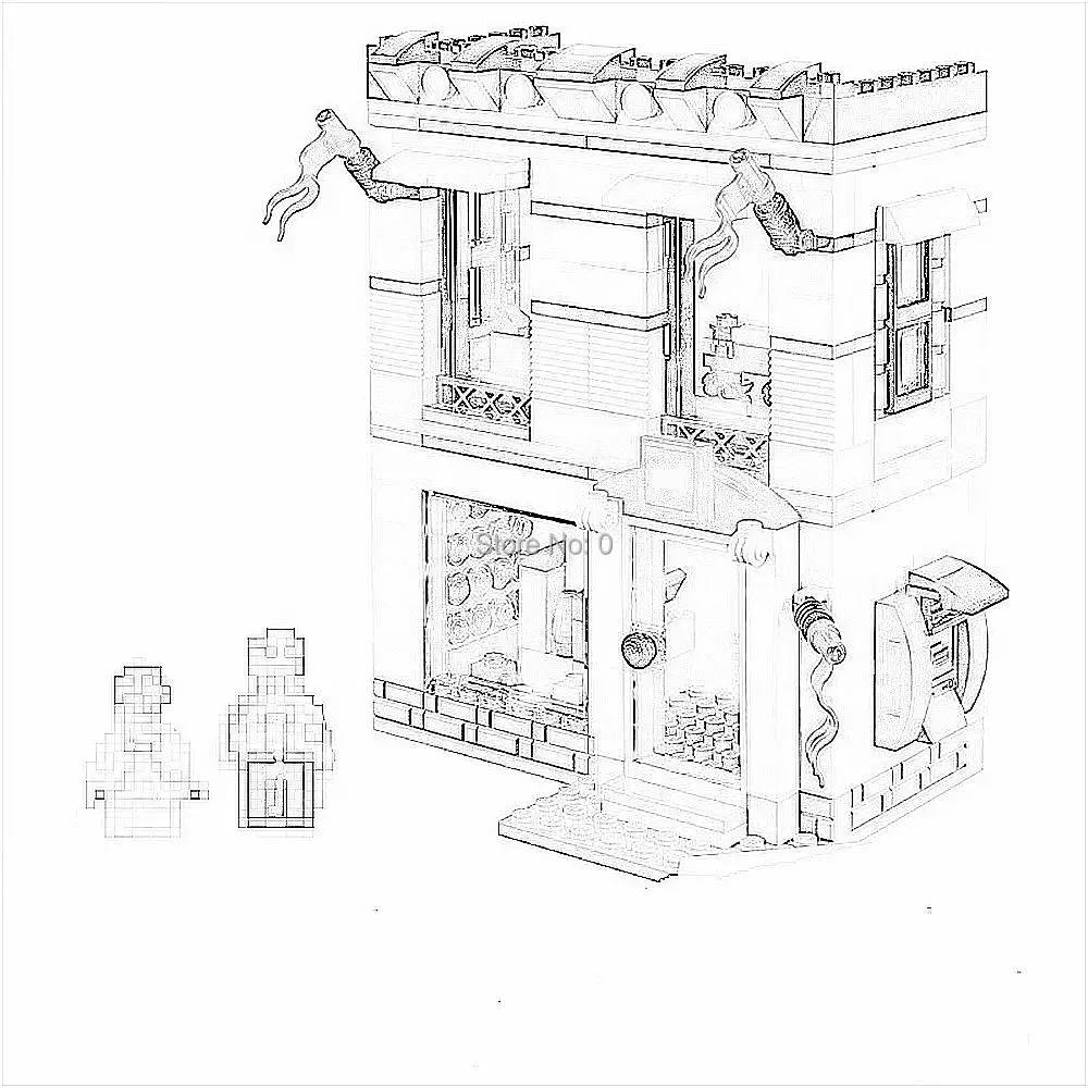 

36013 405pcs city the brand store set building blocks compatible 40305 bricks Toy