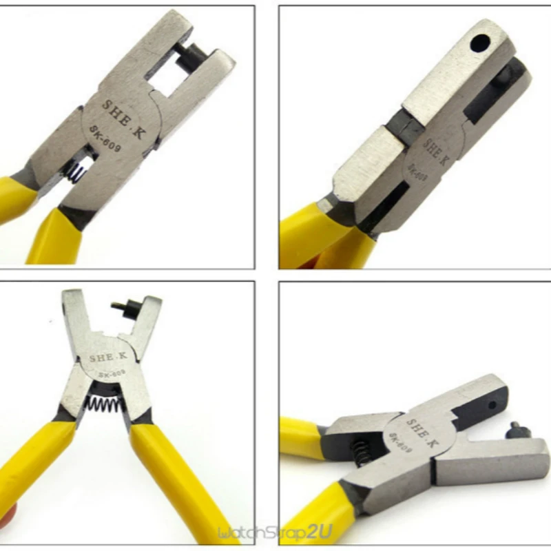 

Professional Watchmakers Watch Leather Strap Band Belt Hole Punch Pliers Tool Yellow