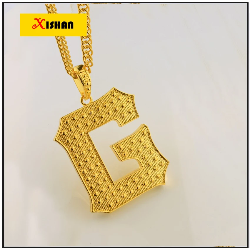 new arrival iced out gold color letter g pendant hip hop necklace new arrival iced out gold color letter g pendant hip hop necklace for men women christmas and new year gift in pendants from jewelry accessories on