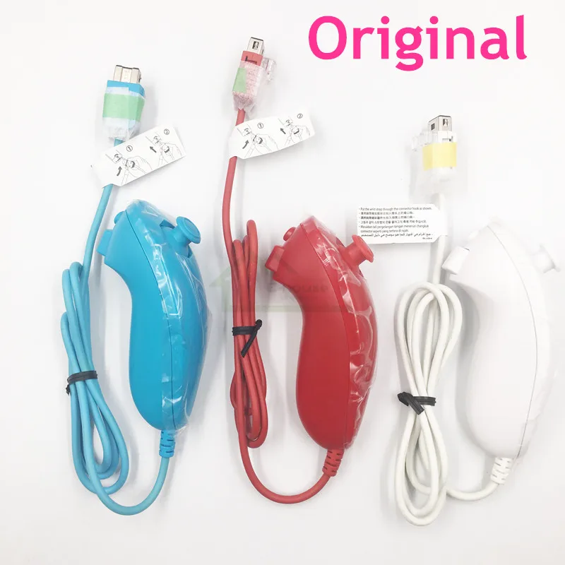 Original Blue/red/white Color Nunchuk Nunchuck Remote Replacement For Nintendo Wii Controller With Cable - Accessories AliExpress