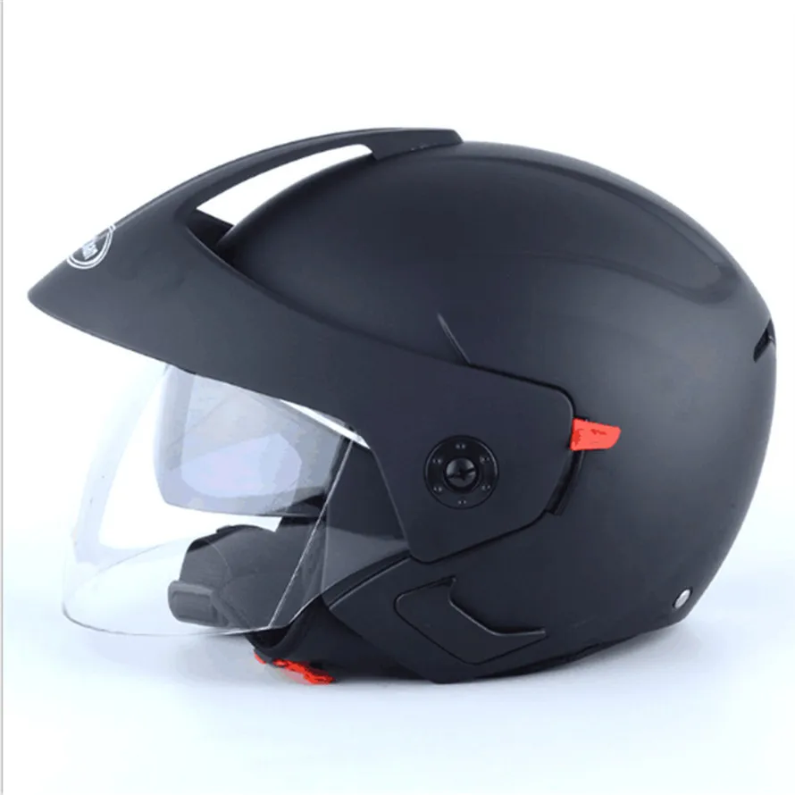 WANLI мотоциклетный шлем jet, винтажный, с открытым лицом, 3/4, полушлем casco, с открытым лицом, мотоциклетный шлем, винтажный, Женский шлем - Цвет: matte black 216