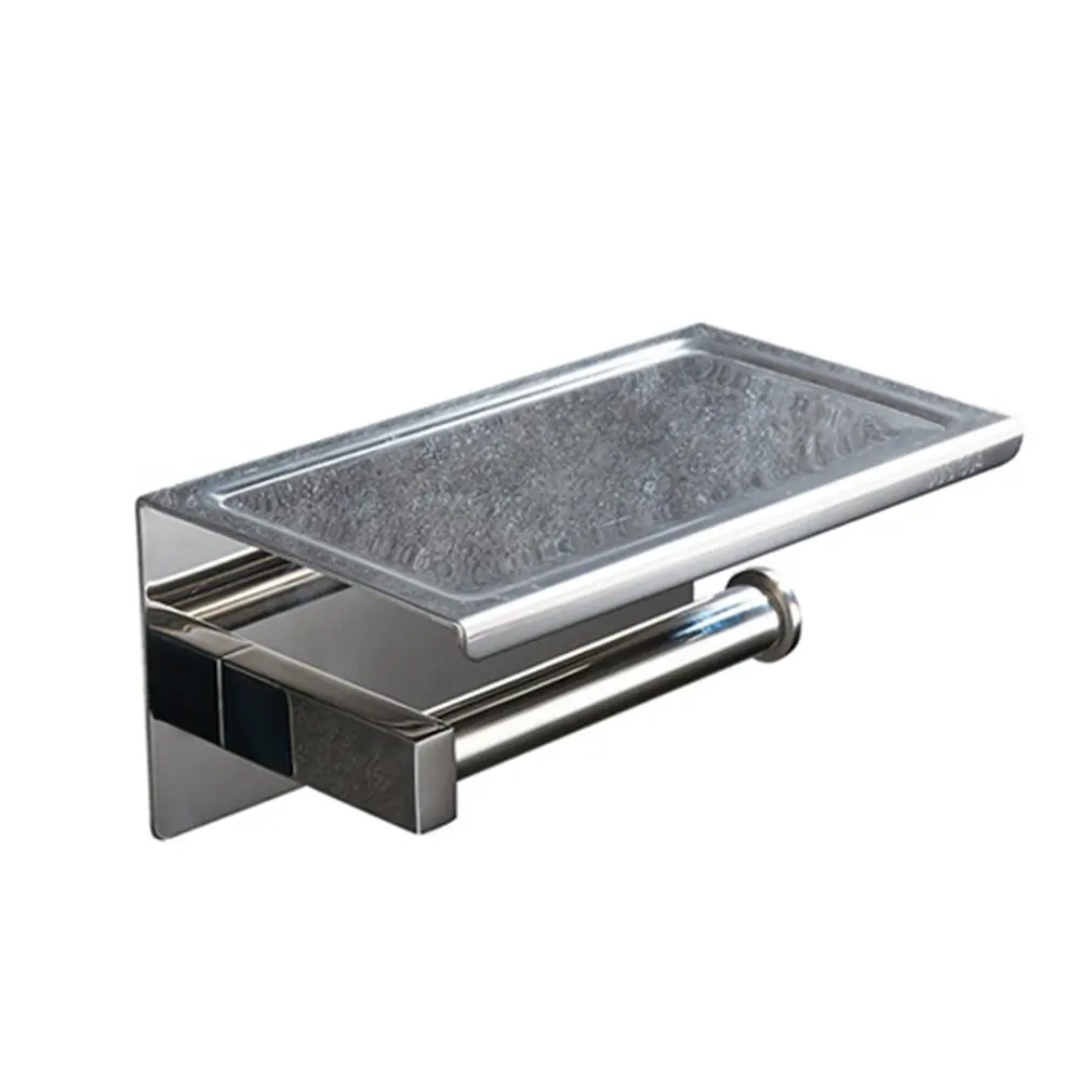 

New High Quality Bathroom Roll Holder 304 Stainless Steel Mobile Phone Paper Towel Holder Toilet Paper Holder Drop Shipping Sale