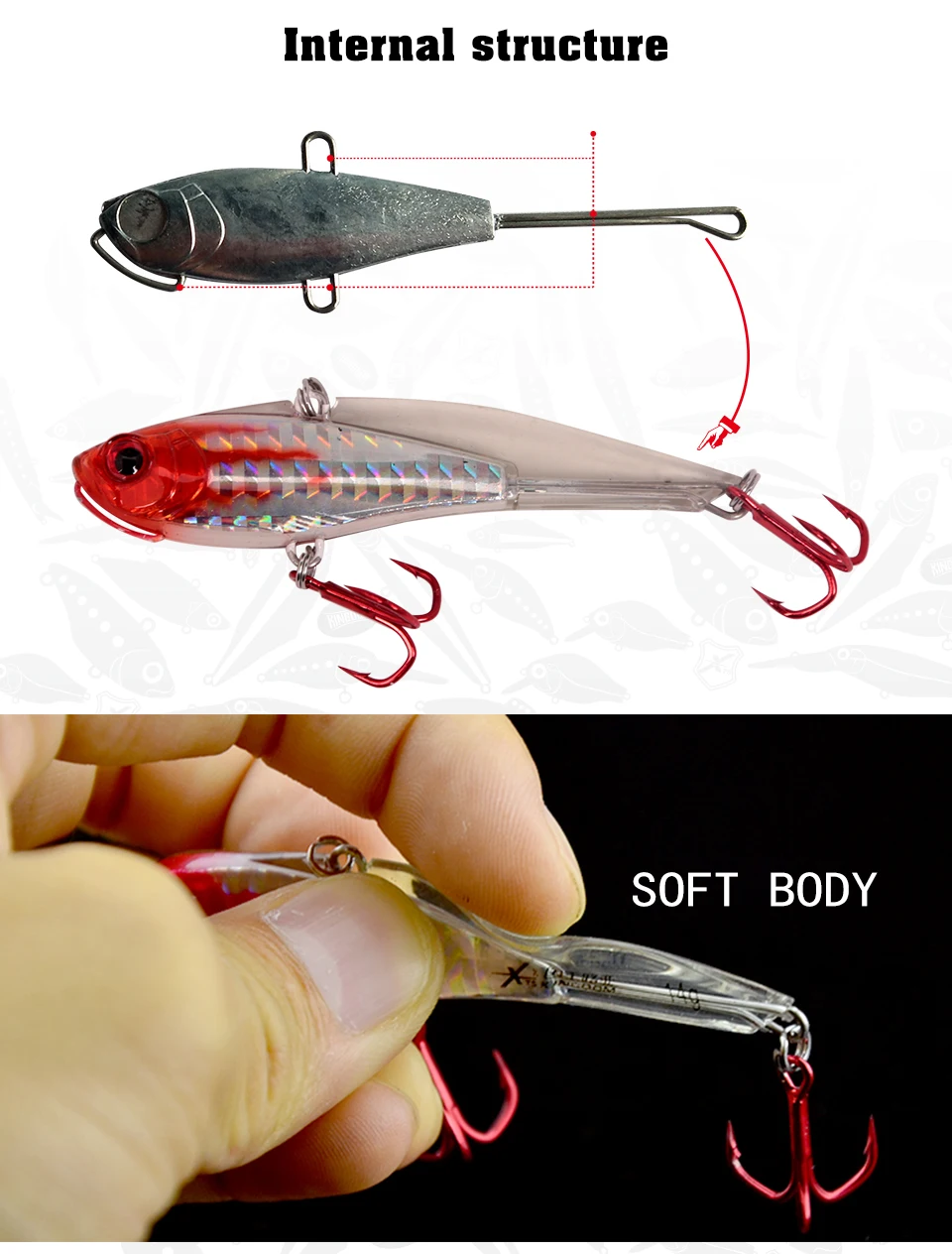 Kingdom fishing lure VIB Hook Fishing Sinking 1Pcs 7g 10.5g 14g 21g 28g 36g Wobbler Lures Pencil Baits model 3520 (3)