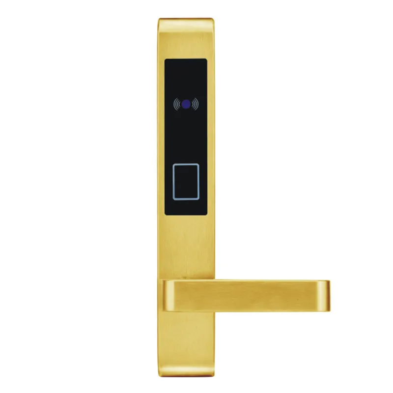 

L&S SL16-058BG-2 Card Hotel Lock Digital Smart Electronic RF Card For Hotel Office Apartment ANSI 5 Latches Mortise Gold