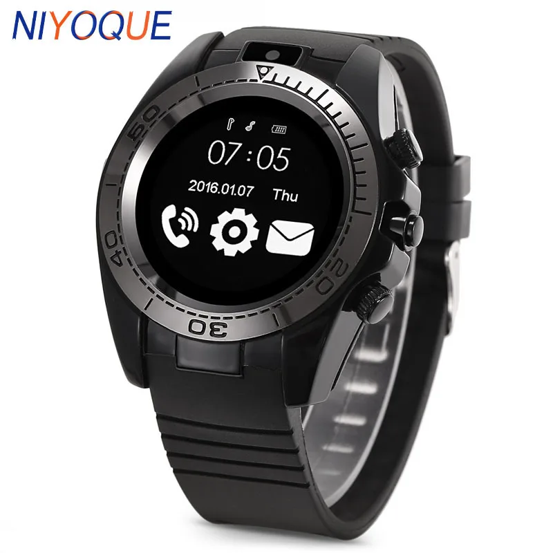 NIYOQUE SW007 часы-телефон Sim Smartwatch телефон мужские спортивные смарт-камеры часы носимые устройства Поддержка Android IOS TF карта 2G