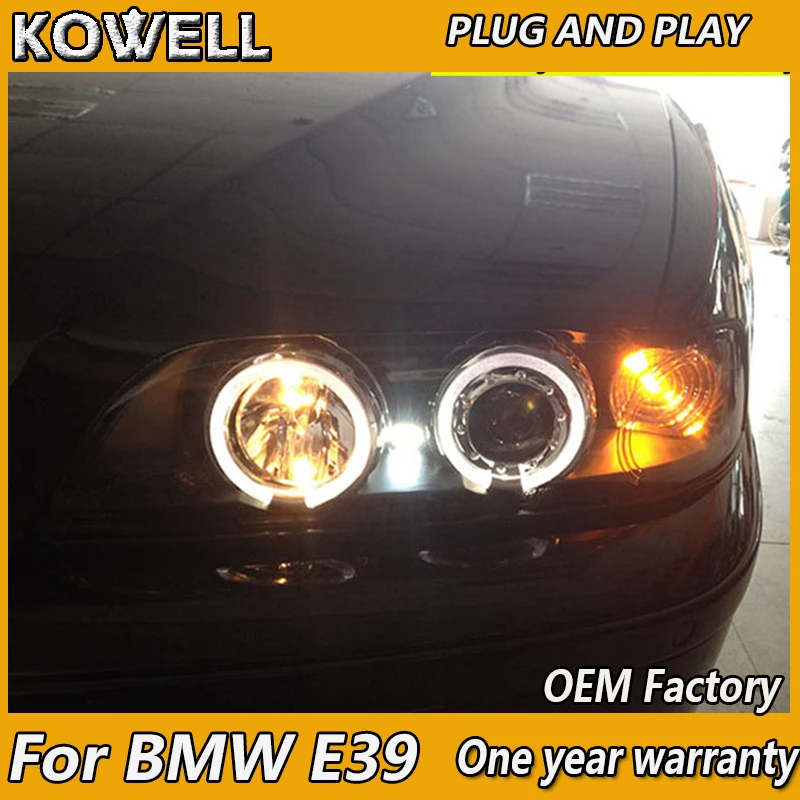 

KOWELL Car Styling For BMW 5 series E39 headlights 1995-2003 For E39 head lamp led DRL front Bi-Xenon Lens Double Beam HID KIT