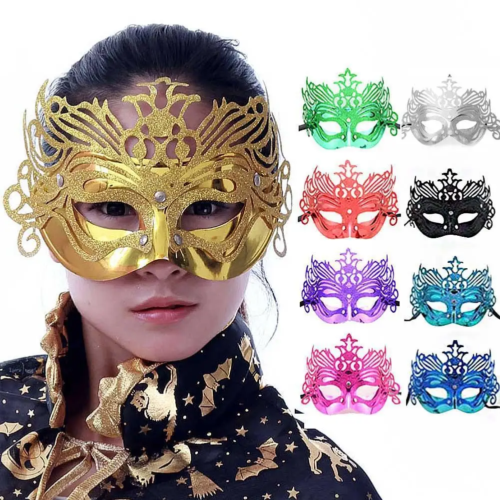 

Ball Party Women Lace Upper Half Face Mask Masquerade Mask Crown Halloween Mask