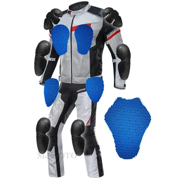 

LYSCHY Motorcycle Racing Jacket 11 PCS CE Guards Body Armors Protection Motorbike Jacket Breathable Jaqueta Moto Chaqueta