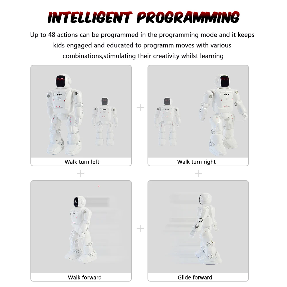 RC2108 RC робот мини умный танцующий робот контроль движения программируемые действия интеллектуальный свет лица звуковые игрушки RC