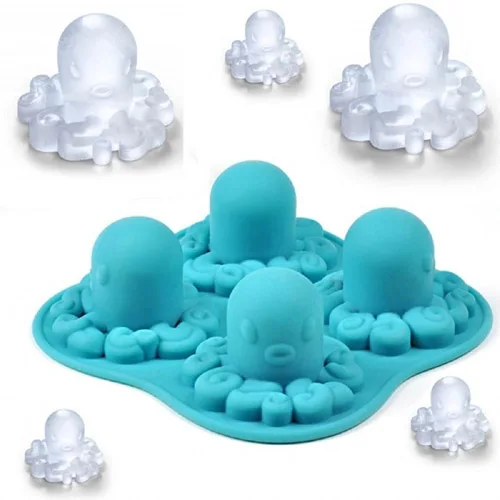 

New Adorable Octopus Mold Silicone Ice Cube Tools Ice Cream Ice Molds Cake Mould Cooking Tools Tools Free Shipping