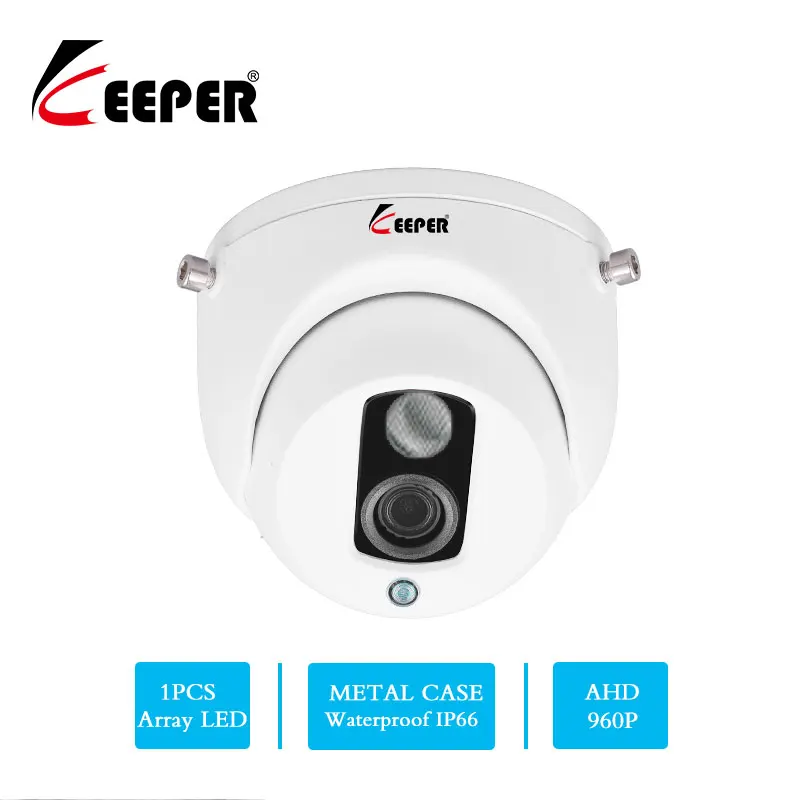 

Keeper Surve AHD Analog camera HD 960P 1.3MP Indoor Waterproof Security 20M IR view Array Night Vision Metal Bullet CCTV dvr 3