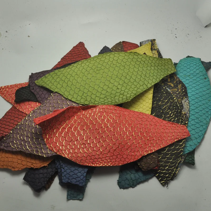 Кожа ремесло Подлинная лососевая рыбья кожа кусок многоцветный DIY сумка ремень обувь аксессуары
