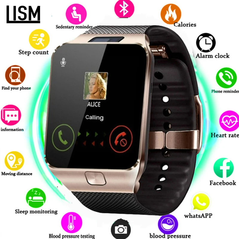 

Smart Watch DZ09 for Apple Watch with Camera SIM TF Card Slot Bluetooth Smartwatch Phone for Android IPhone Xiaomi Russia T15
