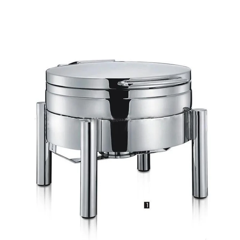 

Commercial buffet stove Restaurant food heating holding stove Round-shape hydraulic dining furnace stainless steel/glass lid 1pc
