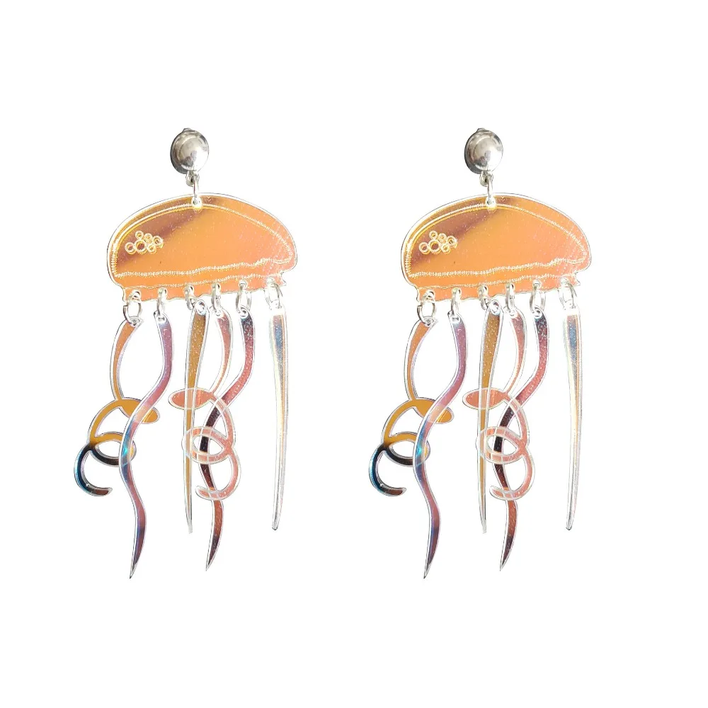

Transparent Creative Funny Drop earrings Air Symphony Fresh Dream Fantasy Little Fairy Wave Tassel Jellyfish Earrings
