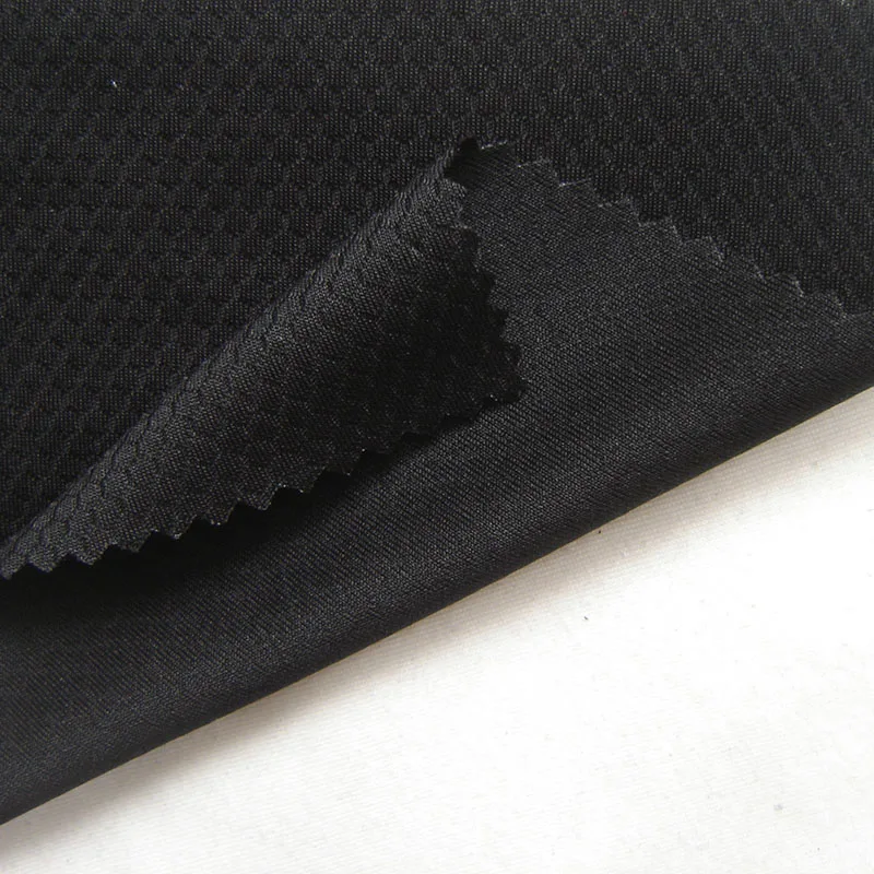 

1 Yard Brazil Football T-Shirt White Network Fabric Hexagon High Quality Breathable Black Knit Sport Clothes Sewing Cloth Tissu