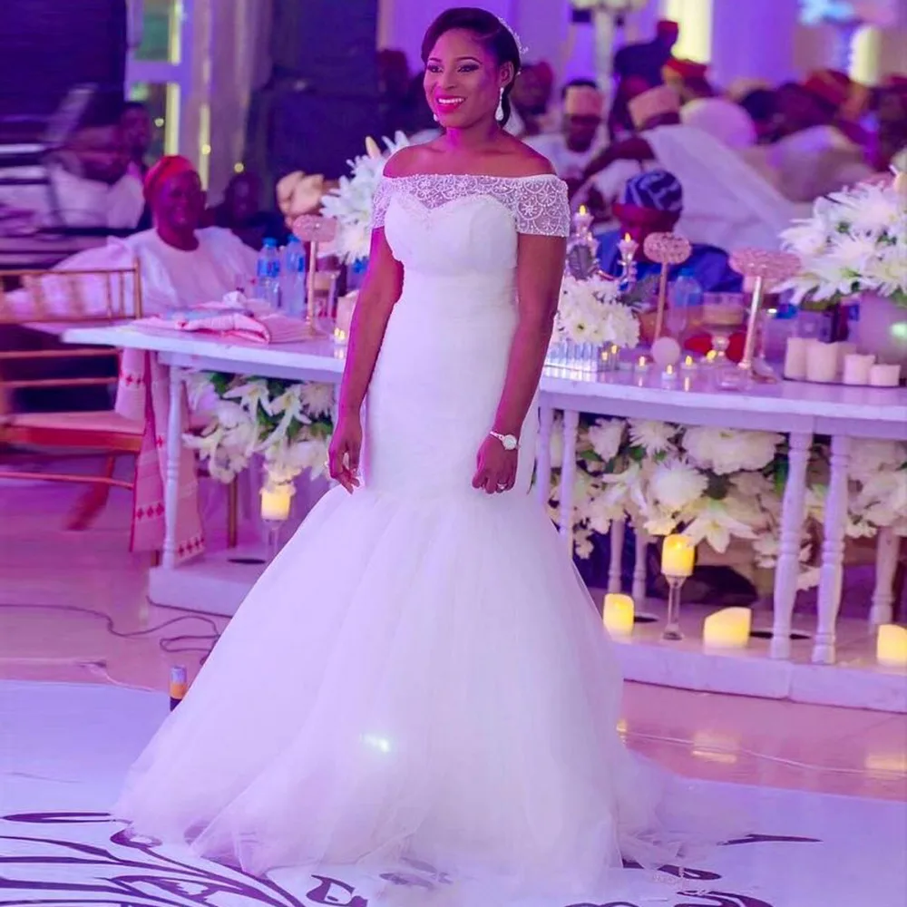 Robe De Mariage 2019 Luxurious Ruffles Vintage Mermaid Wedding