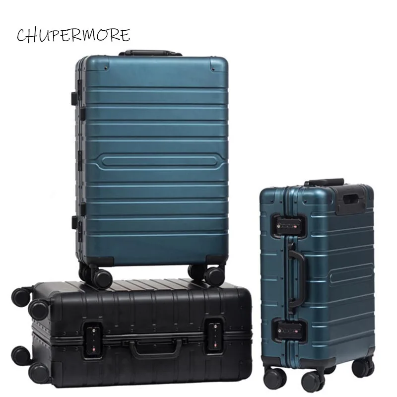US $126.10 CHUPERMORE 100 AluminumMagnesium Alloy Rolling Luggage Spinner 202429 Inch Size High Quality Suitcase Wheels Men Trolley