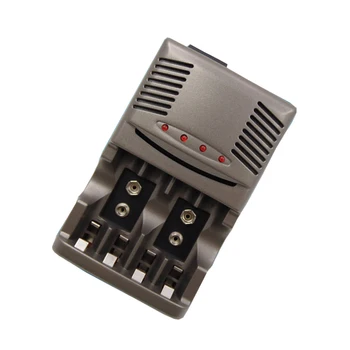 

USB Battery Charger 819W 4 Slot LED Indicator Light for AA/AAA 9V Battery with UK Plug