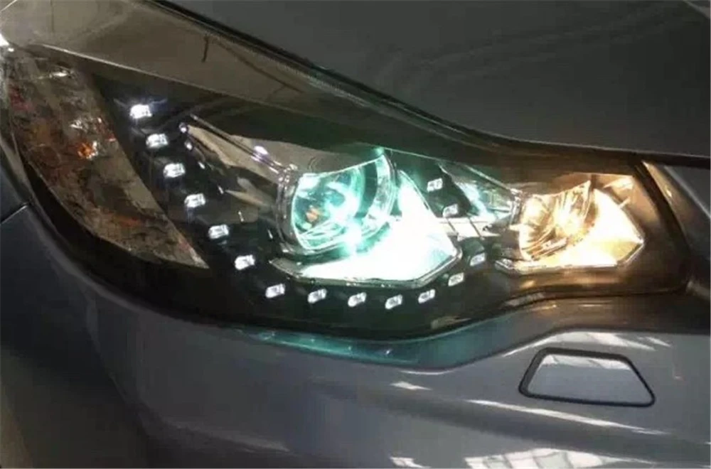 1 пара головных ламп для Subaru XV 2012 2013 фары, светодиодные фары дневного света Биксеноновые линзы Ксеноновые ближнего света