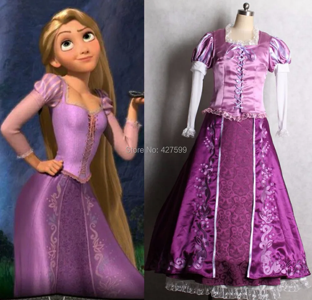 Aliexpress.com: Comprar Rapunzel princesa Cosplay disfraz bordado Edtion princesa vestido ...