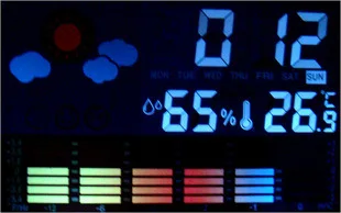 Внимание проекция цифровой погоды ЖК Повтор Будильник-проектор цветной дисплей светодиодный подсветка 15*11*2,5 см