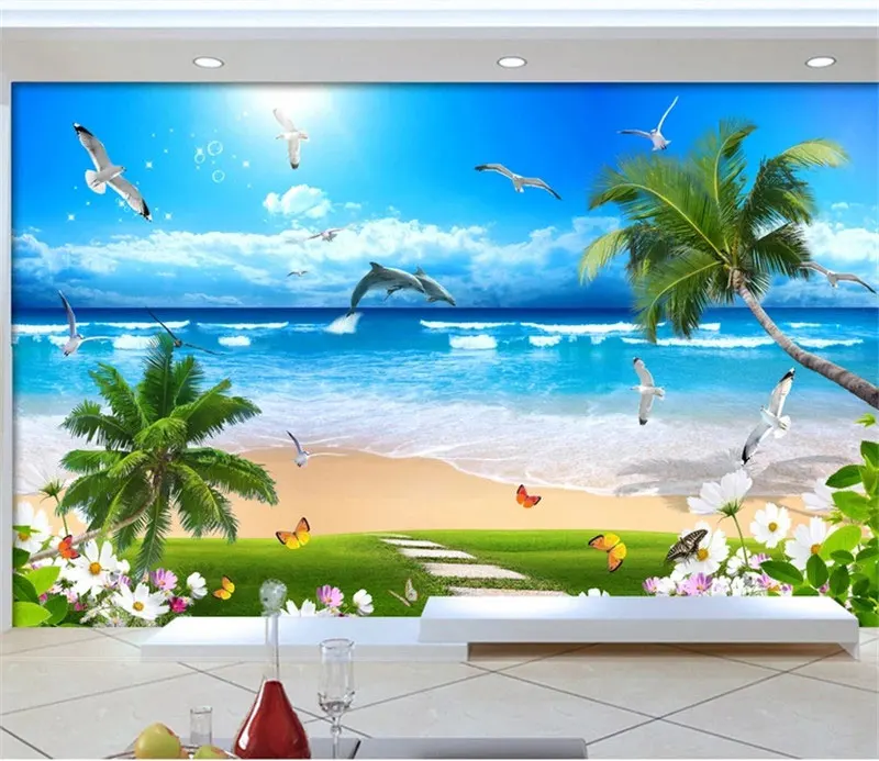 Custom 3D Mural Wallpaper Marble Pink Flower Pattern Home Decor Living Room Wall TV Backdrop Bedroom Photo | Обустройство дома