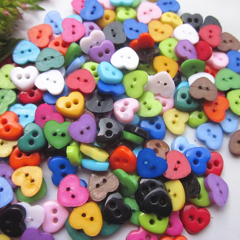Мини-кнопки 144 шт один/смешанный цвет 6 мм в форме сердца маленькие кукольные пуговицы аксессуары для скрапбуков diy Швейные принадлежности