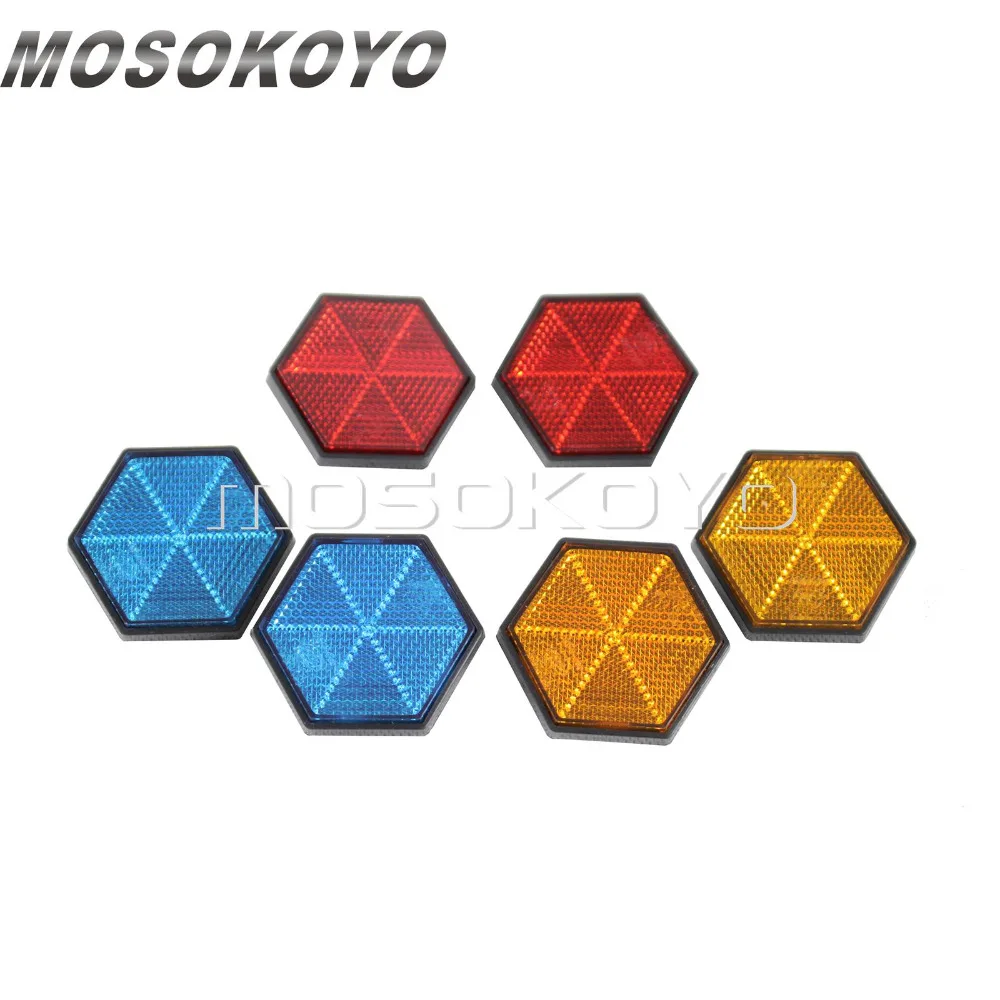 

Motorcycle Bolt-on Reflector Safe Warning Reflective Plate Red Blue Amber Replacement Reflectors for Harley Honda Suzuki Scooter