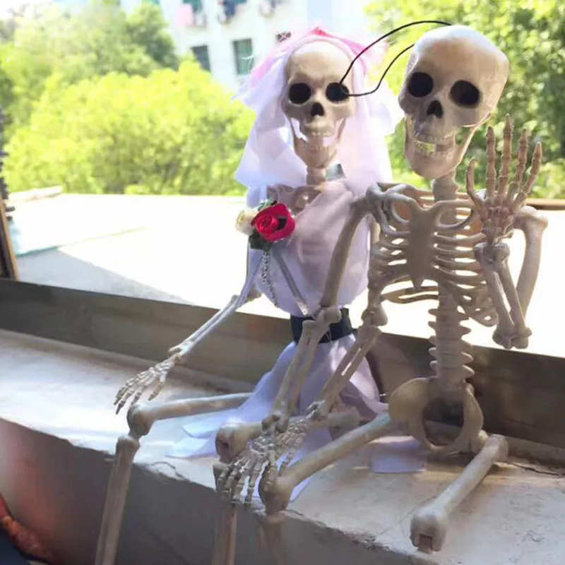 1 пар/лот Хэллоуин Decoraions ужас Скелет рамка реквизит для дома с привидениями Призрак Невеста и жених пара для вечерние аксессуары - Цвет: A