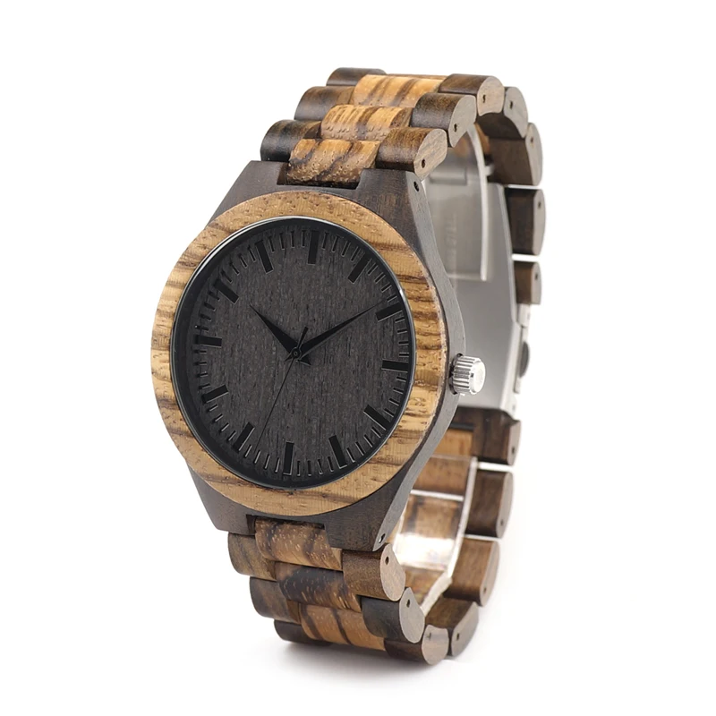 BOBO BIRD D30 Men s Walnut and Ebony font b Wooden b font font b Watch