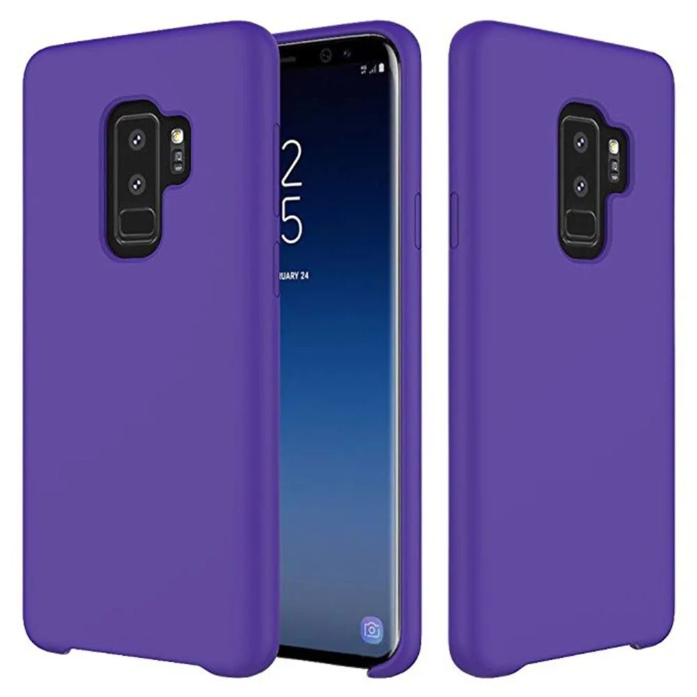 Жидкий силикон чехол для телефона для samsung Galaxy A8 (2018) A8 (2018) плюс силиконовой резины Противоударный задняя крышка корпуса 10 шт./лот